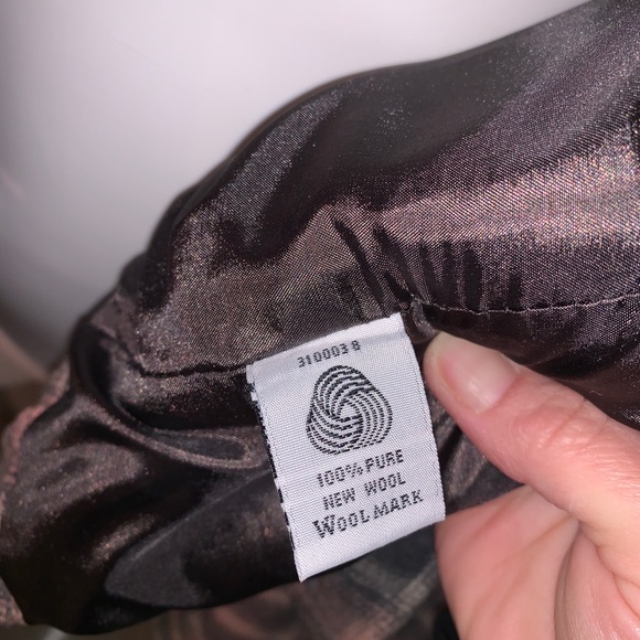 VTG Pendleton 14P Gray Pink Plaid Lined Blazer - Picture 7 of 8